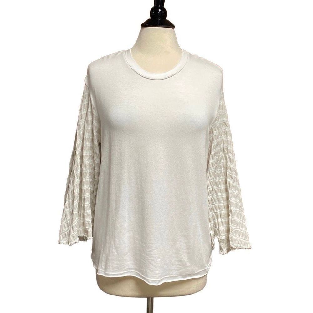 Southcott White Bell Sleeve Top Size Large